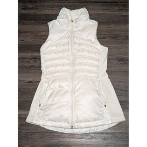 Lululemon Down For It All Vest White Quilted Puffer Sleeveless Size 4 LW4AHNSD